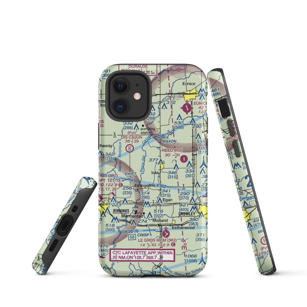Zaunbrecher Strip (LA68) VFR Sectional  Tough iPhone Case iPhone 12 mini model shown