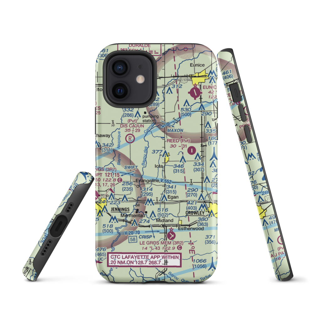 Zaunbrecher Strip (LA68) VFR Sectional  Tough iPhone Case iPhone 12 model shown