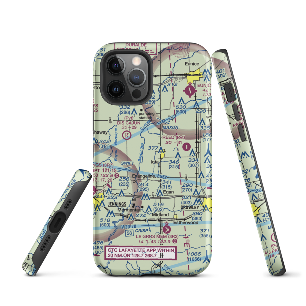 Zaunbrecher Strip (LA68) VFR Sectional  Tough iPhone Case iPhone 12 Pro model shown