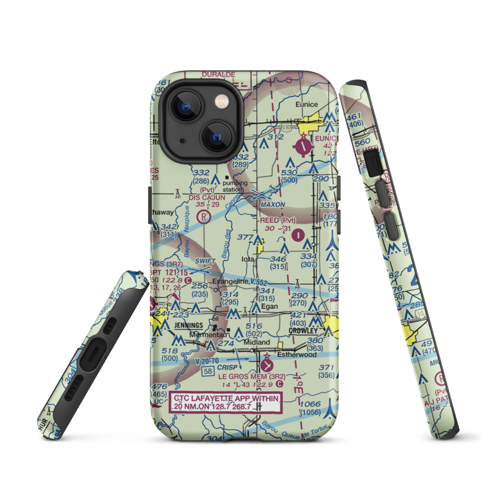 Zaunbrecher Strip (LA68) VFR Sectional  Tough iPhone Case iPhone 13 model shown