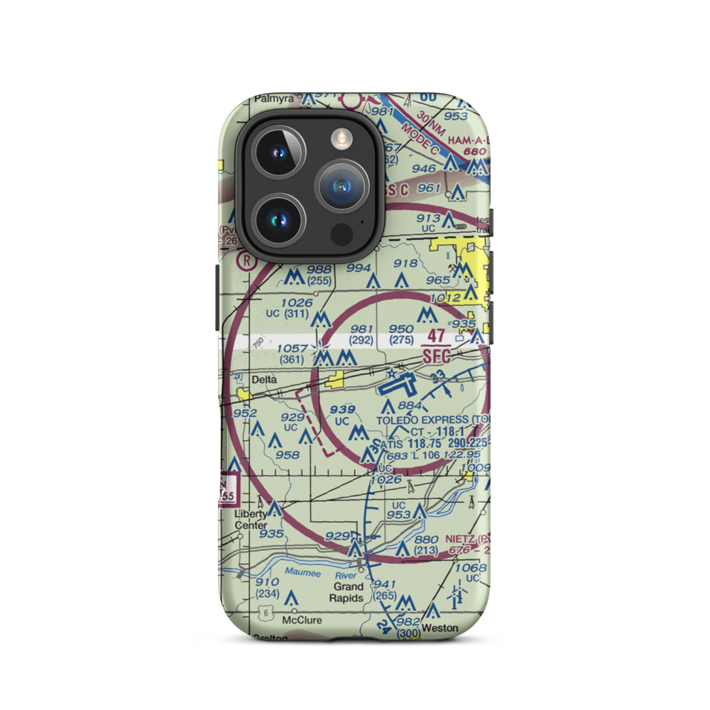 Zeigler Landing Strip (72OH) VFR Sectional  Tough iPhone Case iPhone 16 Pro model shown