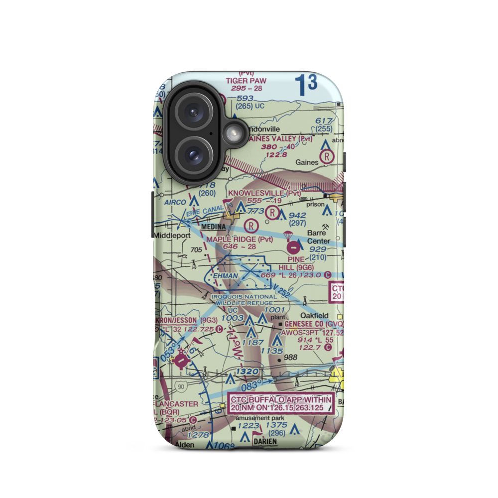 Zelazny Airport (88NY) VFR Sectional  Tough iPhone Case iPhone 16 model shown