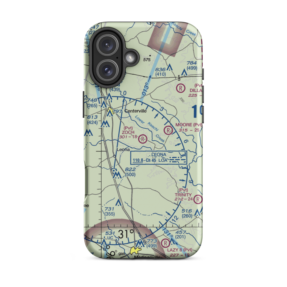 Zoch Airport (70TA) VFR Sectional  Tough iPhone Case iPhone 16 Plus model shown