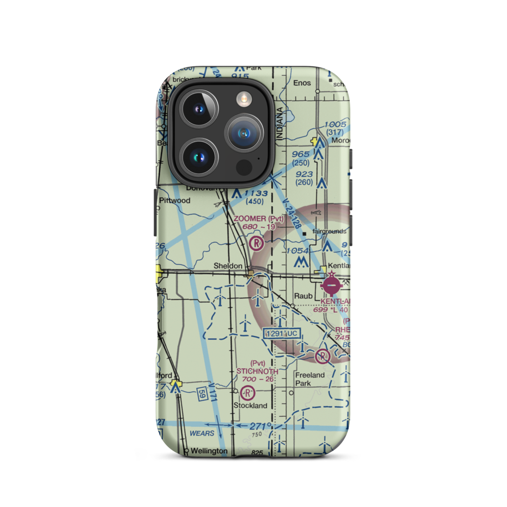 Zoomer Field (1LL8) VFR Sectional  Tough iPhone Case iPhone 16 Pro model shown