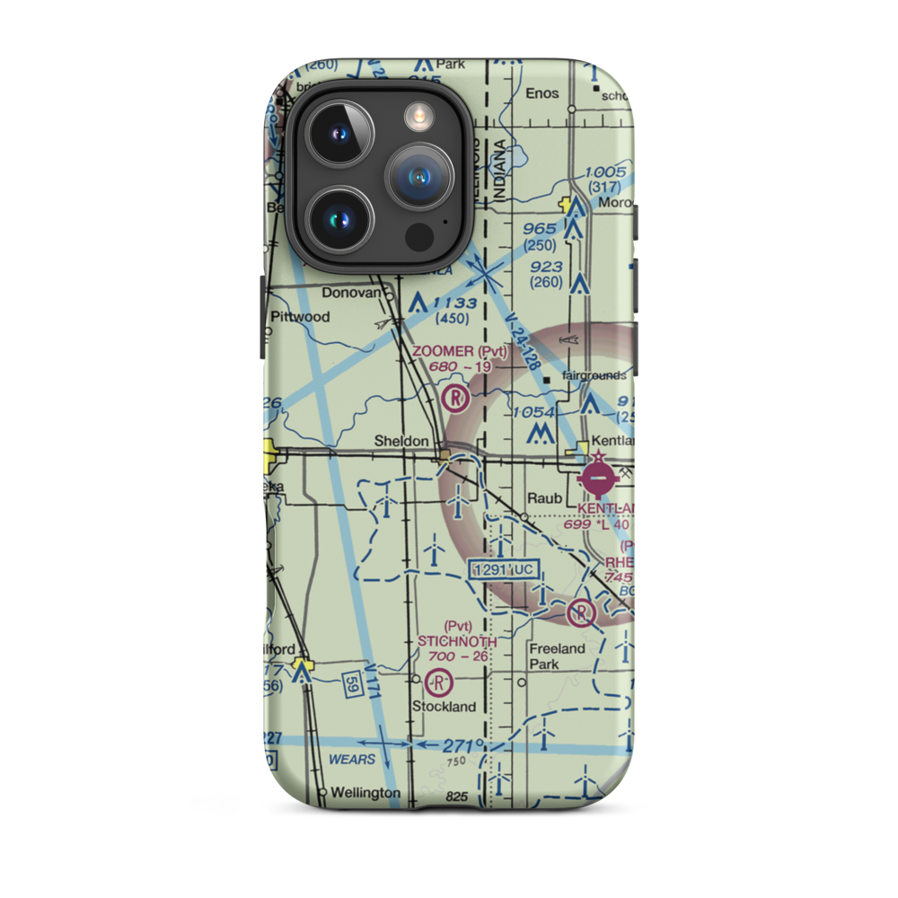 Zoomer Field (1LL8) VFR Sectional  Tough iPhone Case iPhone 16 Pro Max model shown