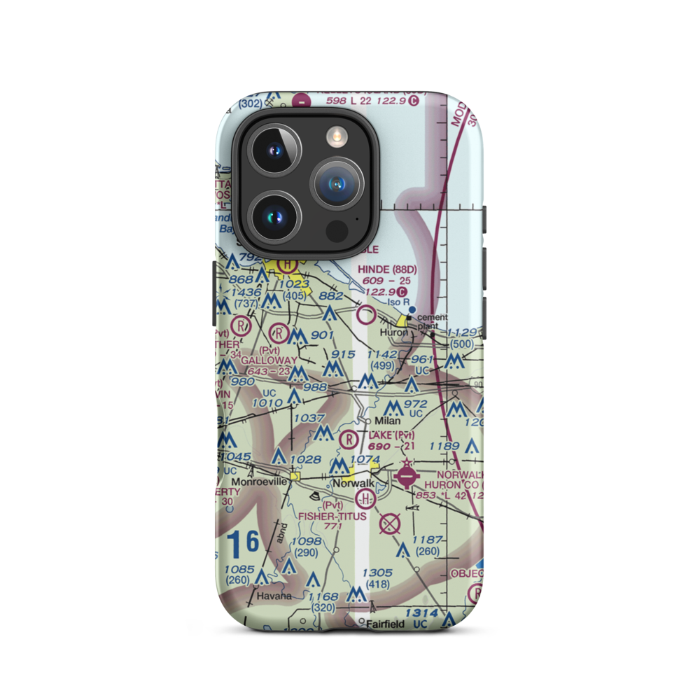Zorn Acres Airport (60OI) VFR Sectional  Tough iPhone Case iPhone 16 Pro model shown