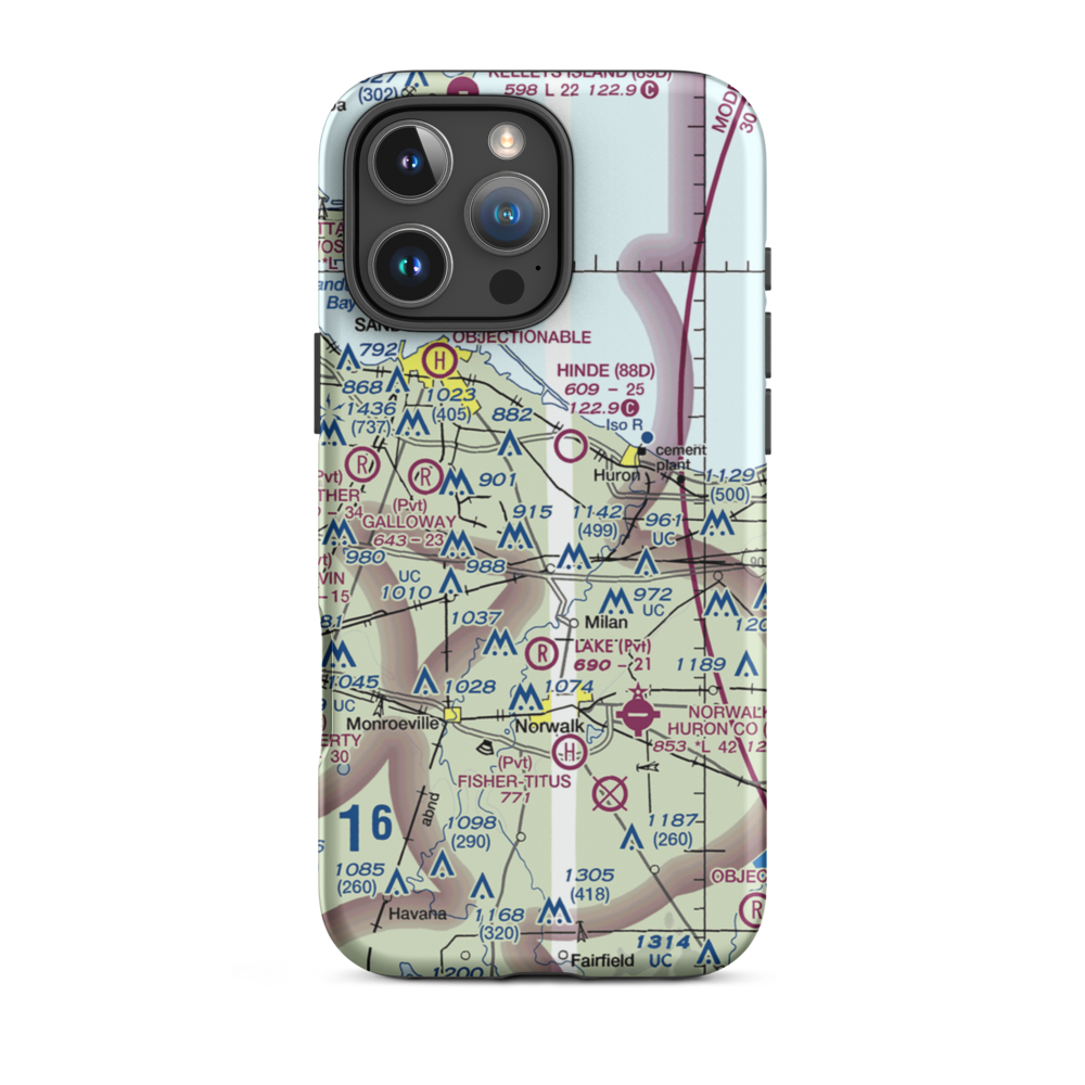 Zorn Acres Airport (60OI) VFR Sectional  Tough iPhone Case iPhone 16 Pro Max model shown