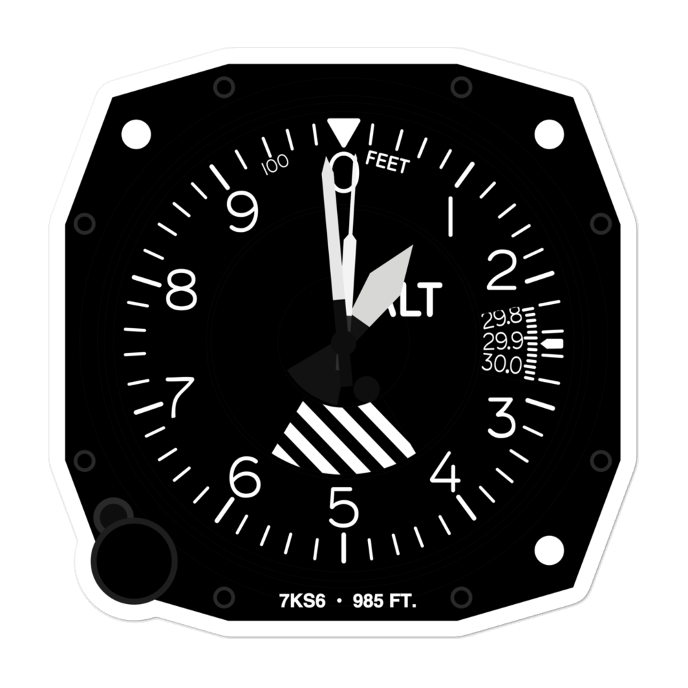 Linders Cow-Chip Airport (7KS6) Altimeter Stickers 