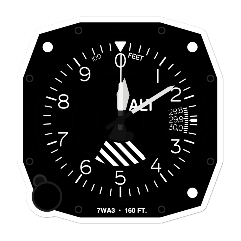 West Wind Airport (7WA3) Altimeter Stickers 