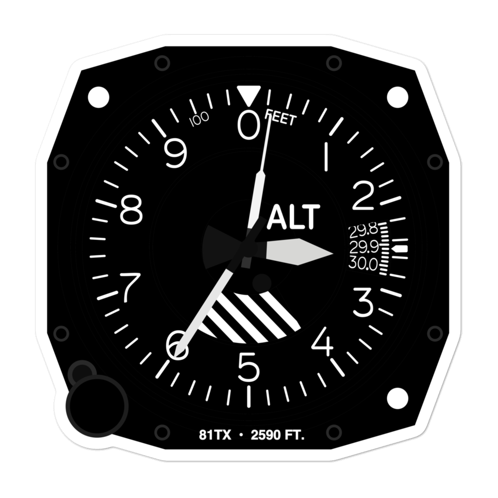 La Leona Airport (81TX) Altimeter Stickers 