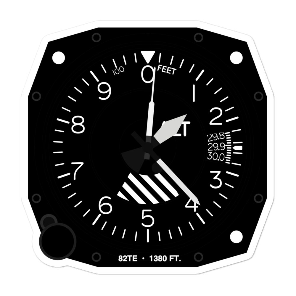 Tarry Bank Airport (82TE) Altimeter Stickers 