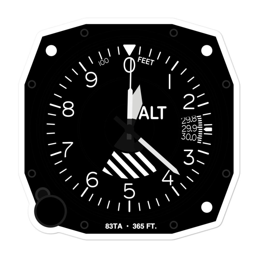 Rainbow Field (83TA) Altimeter Stickers 