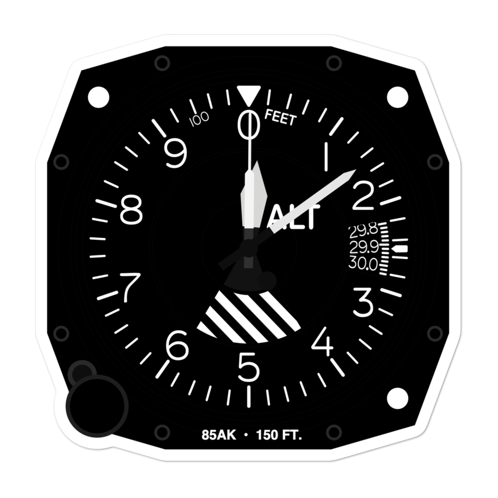 Marion Seaplane Base (85AK) Altimeter Stickers 