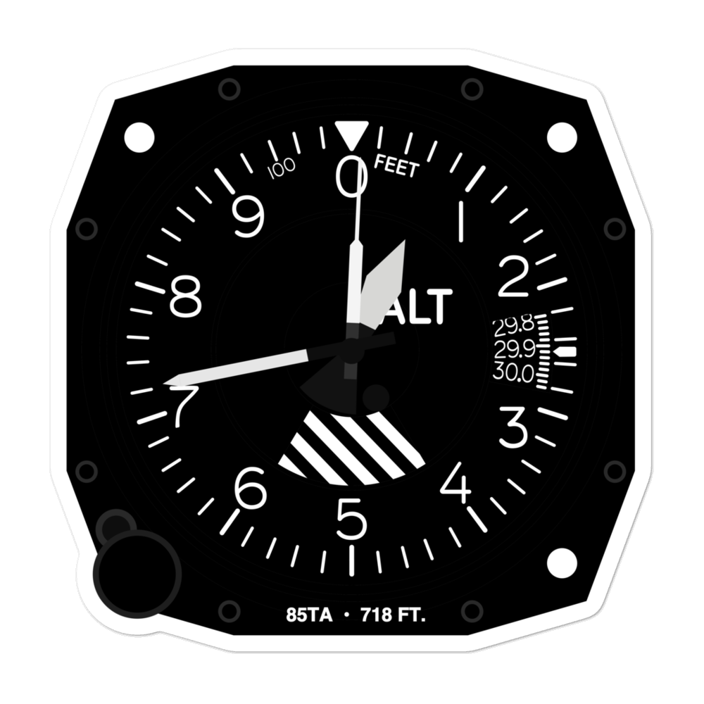 J-Bar Ranch Airport (85TA) Altimeter Stickers 