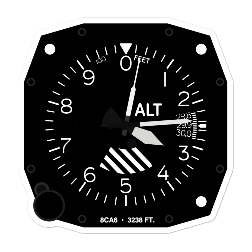Yucca Valley Service Center Heliport (8CA6) Altimeter Stickers 