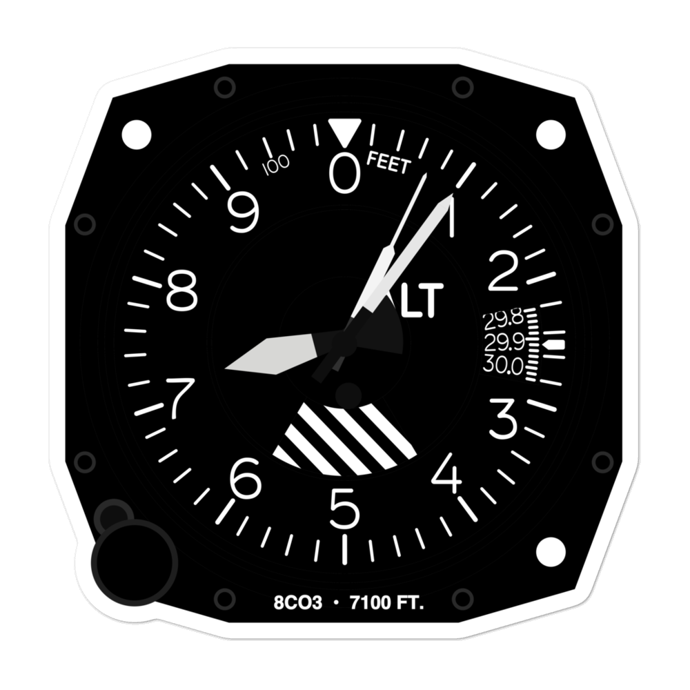 Fremont Peak Heliport (8CO3) Altimeter Stickers 