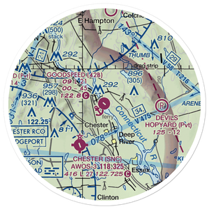 Goodspeed Airport (42B) VFR Sectional Sticker (20 mile)