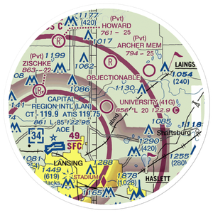 University Airpark (41G) VFR Sectional Sticker (20 mile)