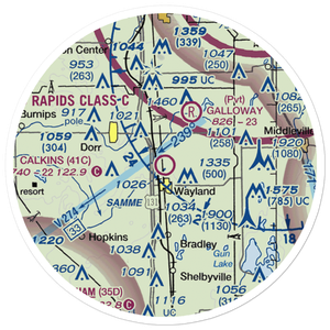 Calkins Field (41C) VFR Sectional Sticker (20 mile)
