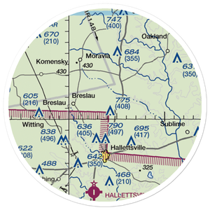 Hound Run Airport (40X) VFR Sectional Sticker (20 mile)