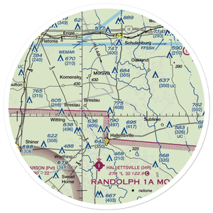 Hound Run Airport (40X) VFR Sectional Sticker (30 mile)