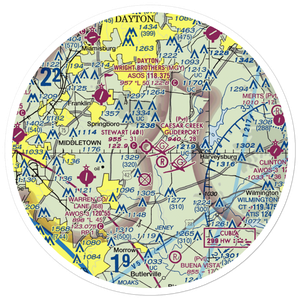 Red Stewart Airfield (40I) VFR Sectional Sticker (30 mile)