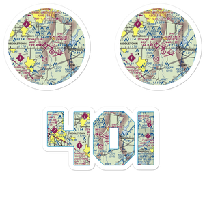 Red Stewart Airfield (40I) VFR Sectional Sticker Pack