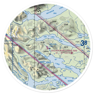 Golden Horn Lodge Seaplane Base (3Z8) VFR Sectional Sticker (30 mile)