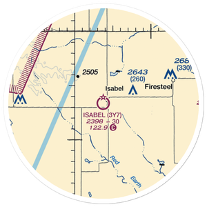 Isabel Municipal Airport (3Y7) VFR Sectional Sticker (20 mile)