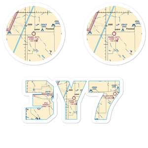 Isabel Municipal Airport (3Y7) VFR Sectional Sticker Pack
