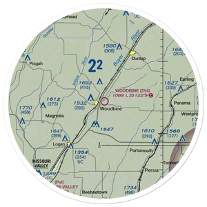 Woodbine Municipal Airport (3Y4) VFR Sectional Sticker (30 mile)