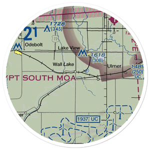 Wall Lake Municipal Airport (3Y0) VFR Sectional Sticker (20 mile)