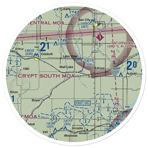 Wall Lake Municipal Airport (3Y0) VFR Sectional Sticker (30 mile)