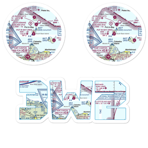 Put In Bay Airport (3W2) VFR Sectional Sticker Pack