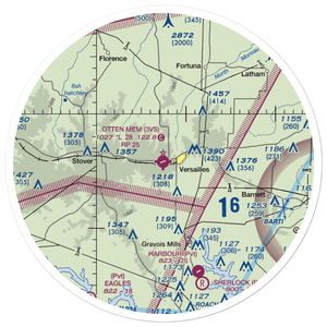 Roy Otten Memorial Airfield (3VS) VFR Sectional Sticker (30 mile)