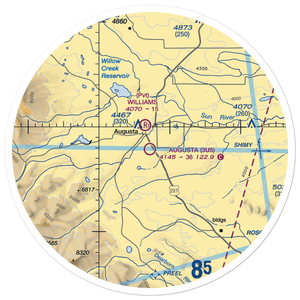 Augusta Airport (3U5) VFR Sectional Sticker (30 mile)