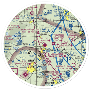 Al Meyers Airport (3TE) VFR Sectional Sticker (30 mile)