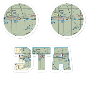 Stafford Municipal Airport (3TA) VFR Sectional Sticker Pack