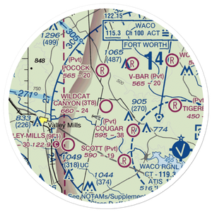 Wildcat Canyon Airport (3T8) VFR Sectional Sticker (20 mile)