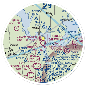 Cedar Mills Airport (3T0) VFR Sectional Sticker (20 mile)