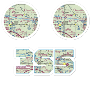 Schiffer Acres Airport (3S5) VFR Sectional Sticker Pack