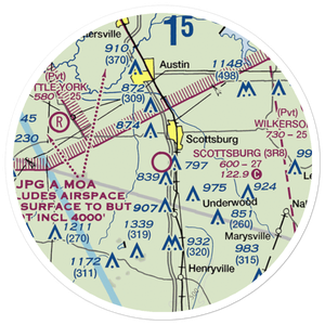 Scottsburg Airport (3R8) VFR Sectional Sticker (20 mile)