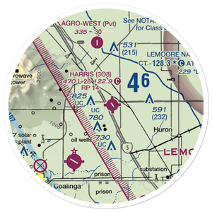 Harris Ranch Airport (3O8) VFR Sectional Sticker (20 mile)