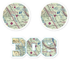 Harris Ranch Airport (3O8) VFR Sectional Sticker Pack