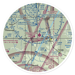Walters Municipal Airport (3O5) VFR Sectional Sticker (30 mile)