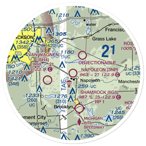 Napoleon Airport (3NP) VFR Sectional Sticker (20 mile)