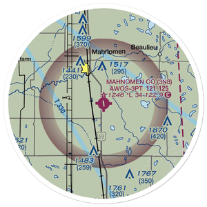 Mahnomen County Airport (3N8) VFR Sectional Sticker (20 mile)