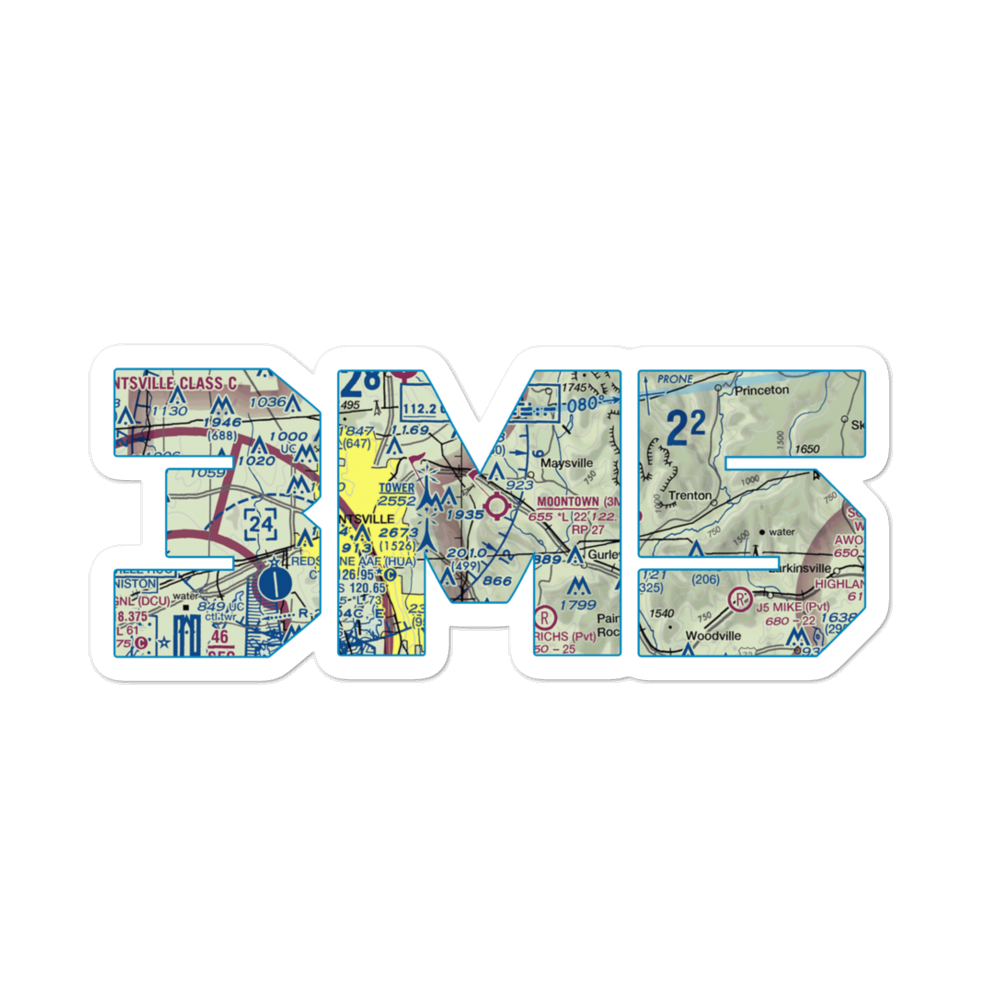 Moontown Airport (3M5) VFR Sectional Sticker 