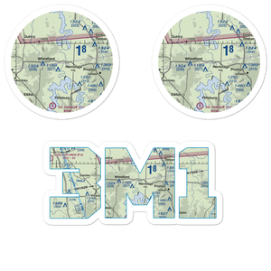 Hermitage Lions Heliport (3M1) VFR Sectional Sticker Pack