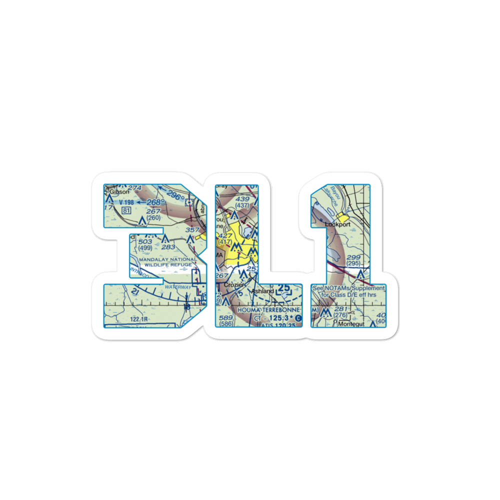 Charlie Hammonds Seaplane Base (3L1) VFR Sectional Sticker 